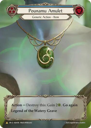 Pounamu Amulet (Treasure) [SEA195] (High Seas)  Cold Foil | The CG Realm