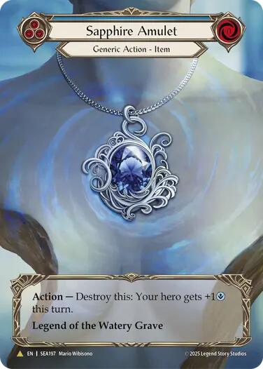 Sapphire Amulet (Treasure) [SEA197] (High Seas)  Cold Foil | The CG Realm