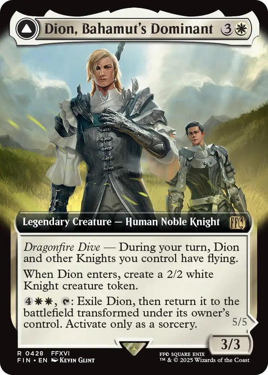 Dion, Bahamut's Dominant (Extended Art) (FIN-428) - FINAL FANTASY: (enchantment, Extended Art)