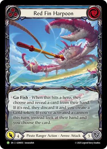 Red Fin Harpoon [GEM055] (GEM Pack 2)  Rainbow Foil | The CG Realm