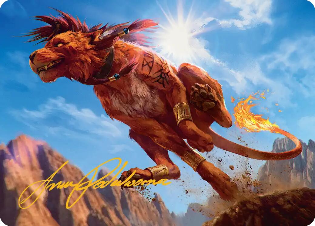 Red XIII, Proud Warrior Art Card (Gold-Stamped Signature) [FINAL FANTASY Art Series] | The CG Realm