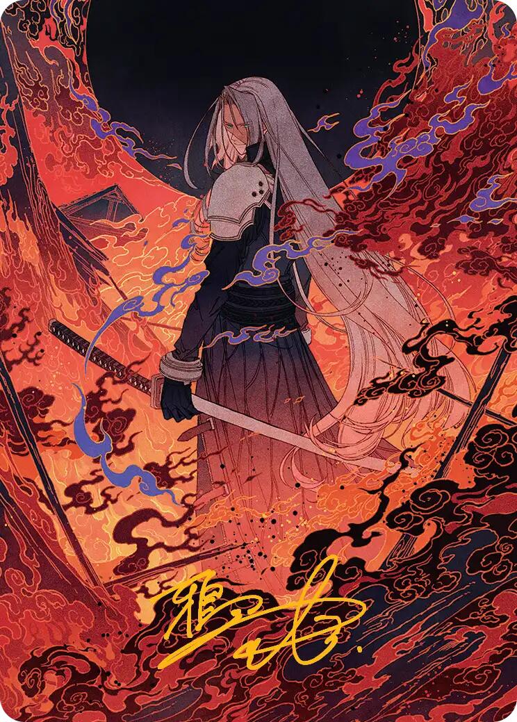 Nibelheim Aflame Art Card (Gold-Stamped Signature) [FINAL FANTASY Art Series] | The CG Realm