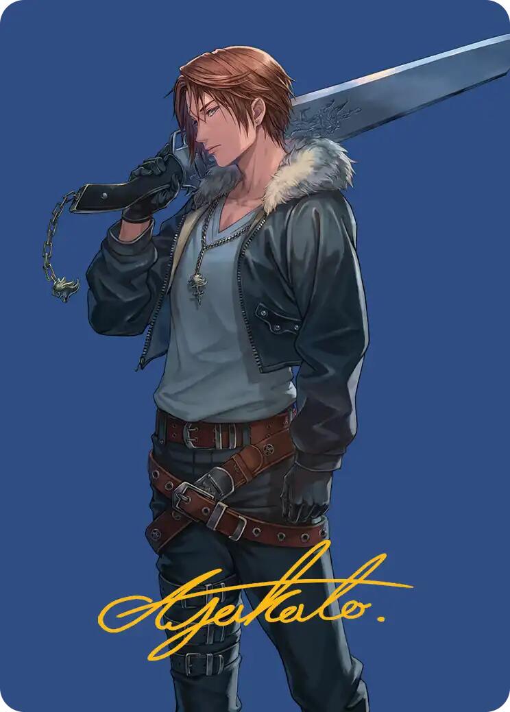 Squall, SeeD Mercenary Art Card (Gold-Stamped Signature) [FINAL FANTASY Art Series] | The CG Realm