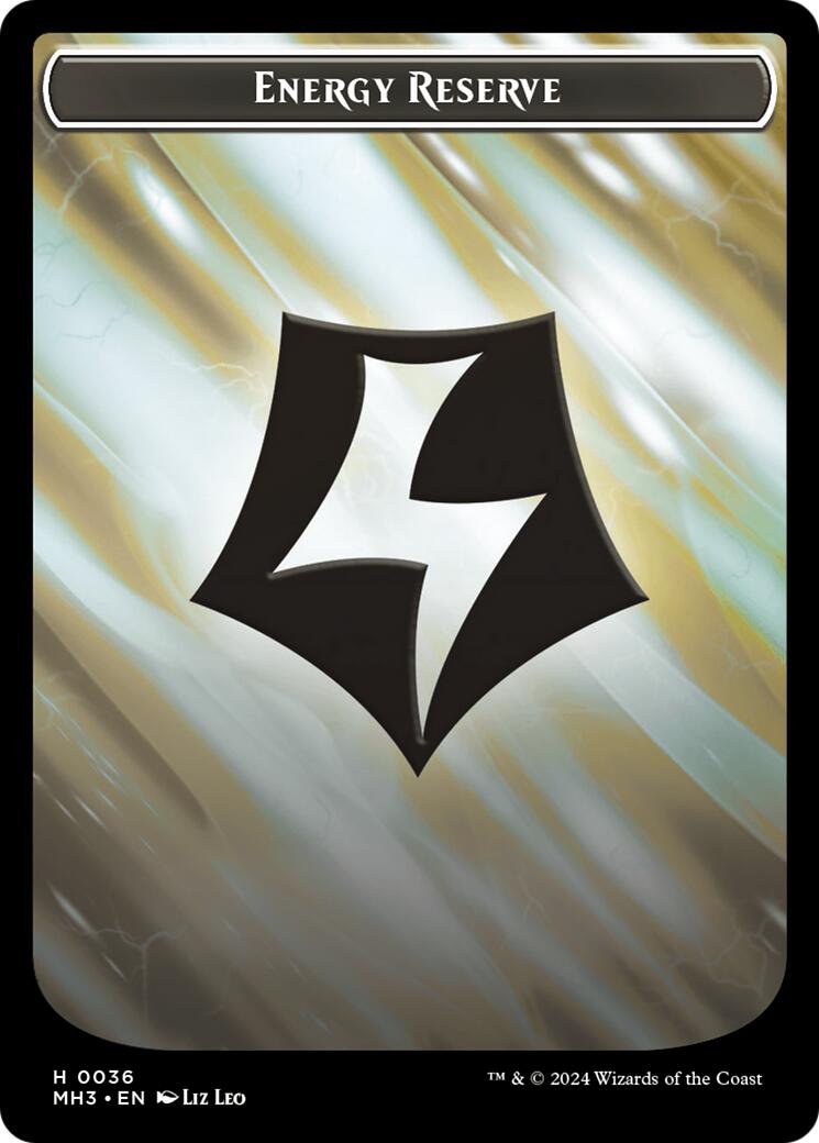 Angel // Energy Reverse Double-Sided Token [Modern Horizons 3 Tokens] | The CG Realm