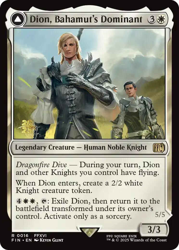 Dion, Bahamut's Dominant // Bahamut, Warden of Light [FINAL FANTASY Prerelease Promo] | The CG Realm