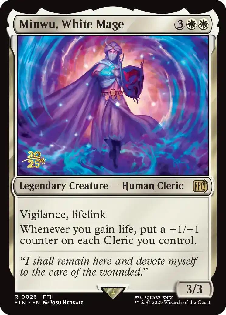 Minwu, White Mage [FINAL FANTASY Prerelease Promo] | The CG Realm