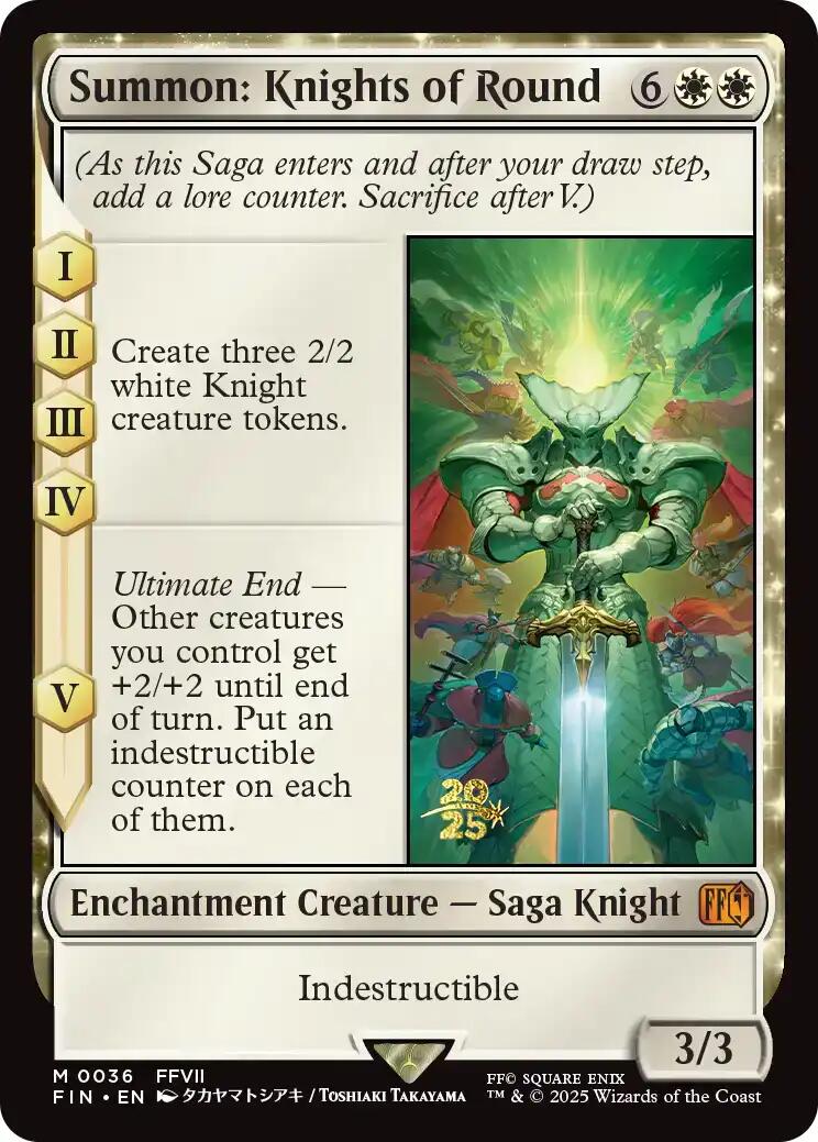 Summon: Knights of Round [FINAL FANTASY Prerelease Promo] | The CG Realm