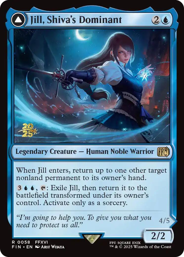 Jill, Shiva's Dominant // Shiva, Warden of Ice [FINAL FANTASY Prerelease Promo] | The CG Realm