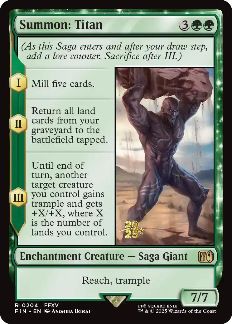 Summon: Titan [FINAL FANTASY Prerelease Promo] | The CG Realm
