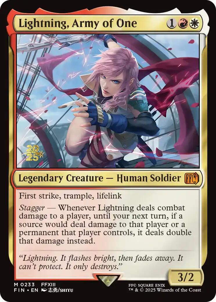 Lightning, Army of One [FINAL FANTASY Prerelease Promo] | The CG Realm