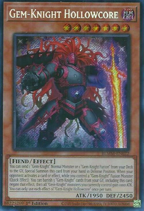 Gem-Knight Hollowcore [BLMM-EN022] Secret Rare | The CG Realm