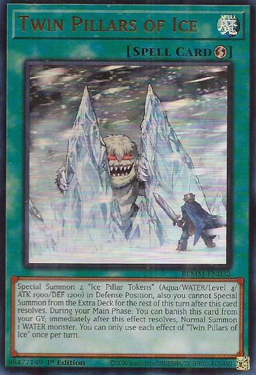 Twin Pillars of Ice [BLMM-EN032] Ultra Rare | The CG Realm