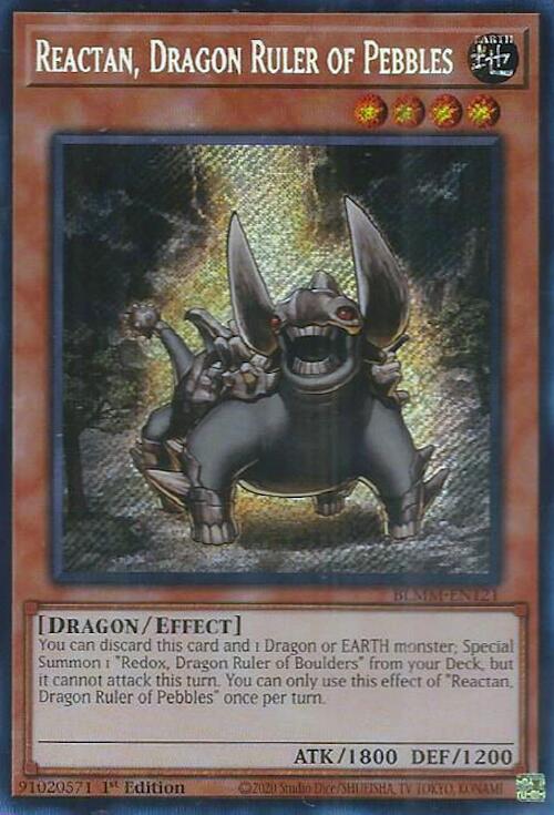 Reactan, Dragon Ruler of Pebbles [BLMM-EN121] Secret Rare | The CG Realm