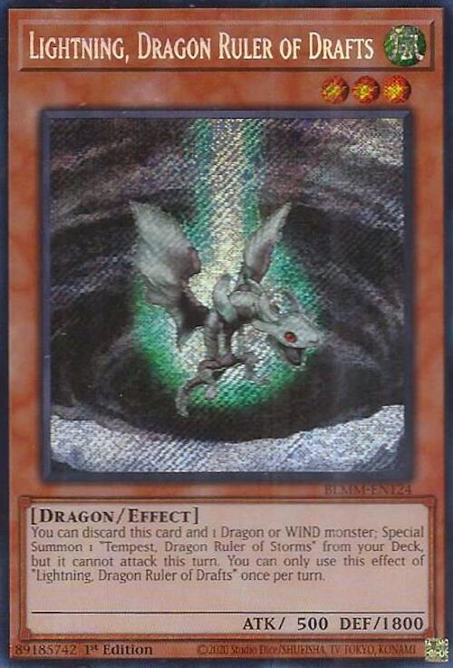 Lightning, Dragon Ruler of Drafts [BLMM-EN124] Secret Rare | The CG Realm