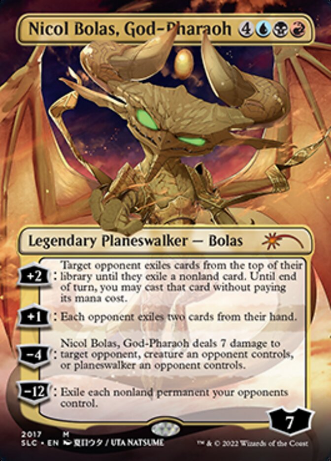 Nicol Bolas, God-Pharaoh (Borderless) [Secret Lair Countdown Kit] | The CG Realm