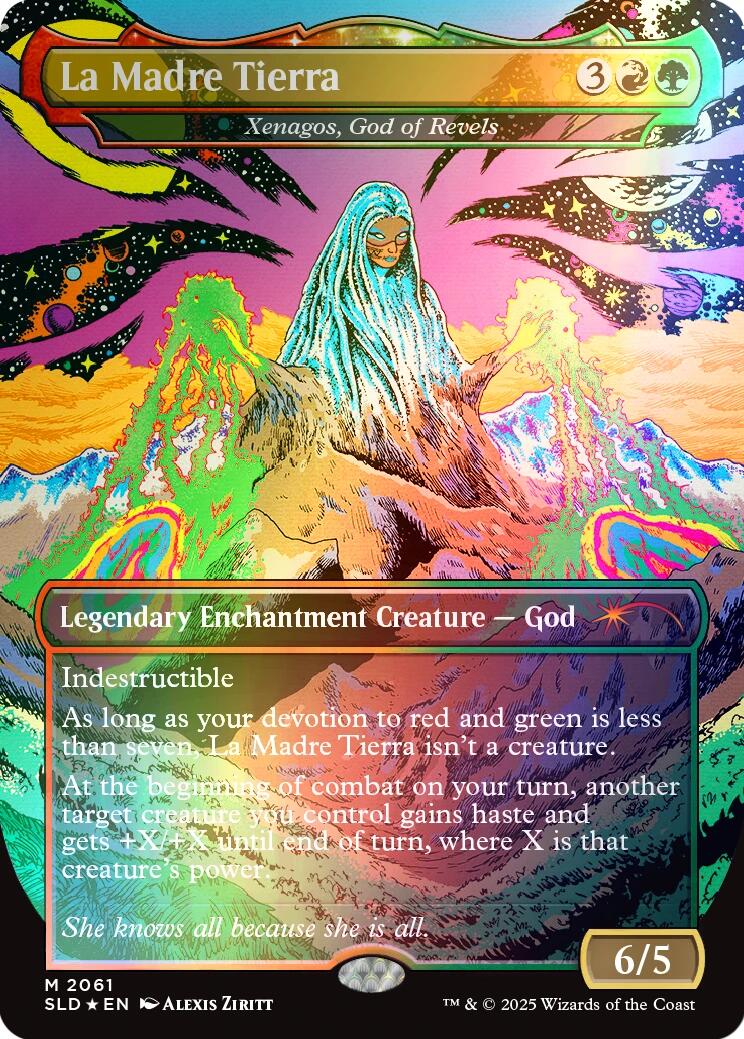 La Madre Tierra - Xenagos, God of Revels (Rainbow Foil) [Secret Lair Drop Series] | The CG Realm
