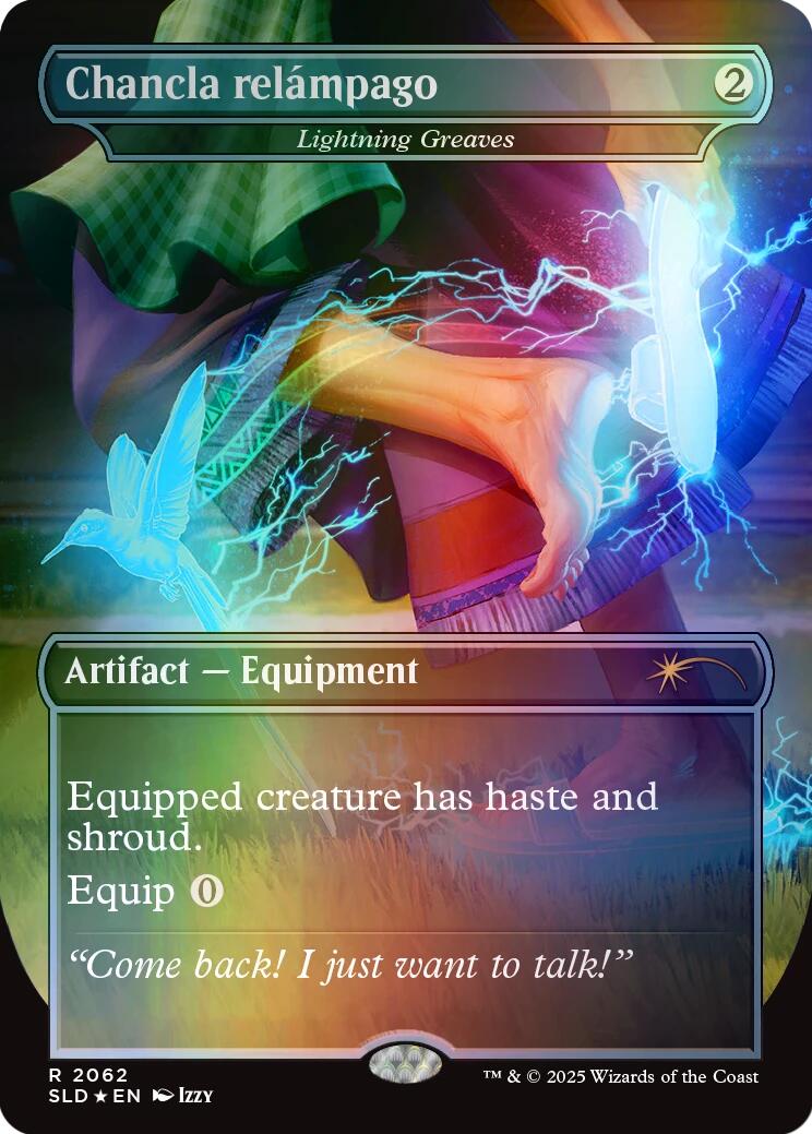 Chancla relampago - Lightning Greaves (Rainbow Foil) [Secret Lair Drop Series] | The CG Realm