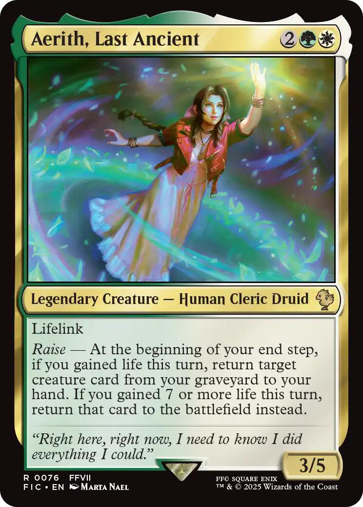 Aerith, Last Ancient (Surge Foil) [FINAL FANTASY Commander] | The CG Realm