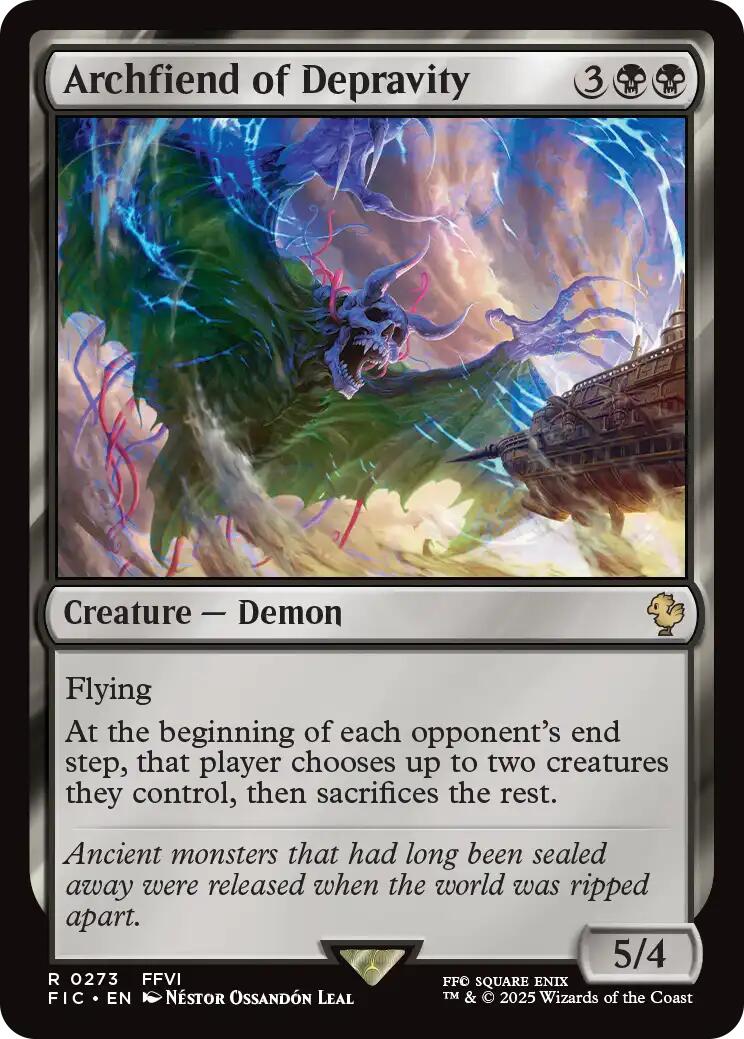 Archfiend of Depravity (Surge Foil) [FINAL FANTASY Commander] | The CG Realm