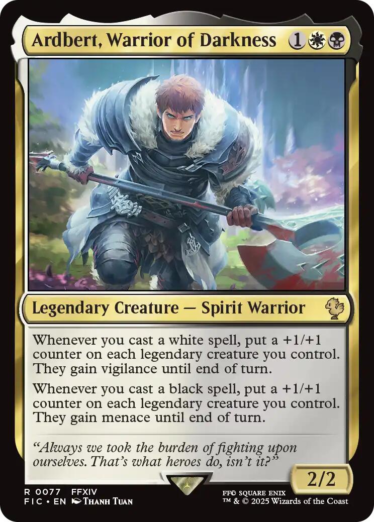 Ardbert, Warrior of Darkness (Surge Foil) [FINAL FANTASY Commander] | The CG Realm