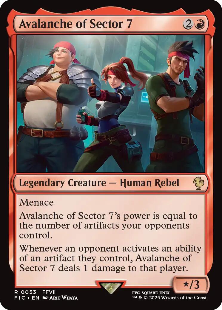 Avalanche of Sector 7 (Surge Foil) [FINAL FANTASY Commander] | The CG Realm
