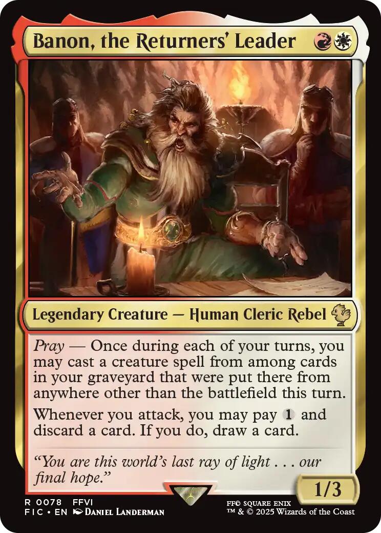 Banon, the Returners' Leader (Surge Foil) [FINAL FANTASY Commander] | The CG Realm