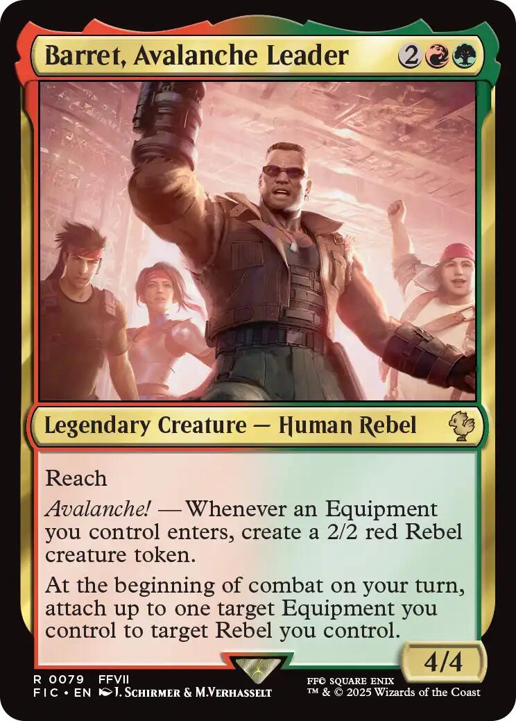 Barret, Avalanche Leader (Surge Foil) [FINAL FANTASY Commander] | The CG Realm