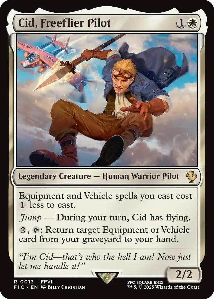 Cid, Freeflier Pilot (Surge Foil) [FINAL FANTASY Commander] | The CG Realm