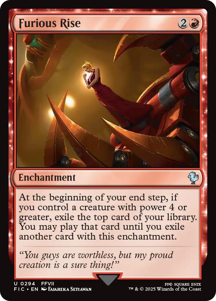Furious Rise (Surge Foil) [FINAL FANTASY Commander] | The CG Realm
