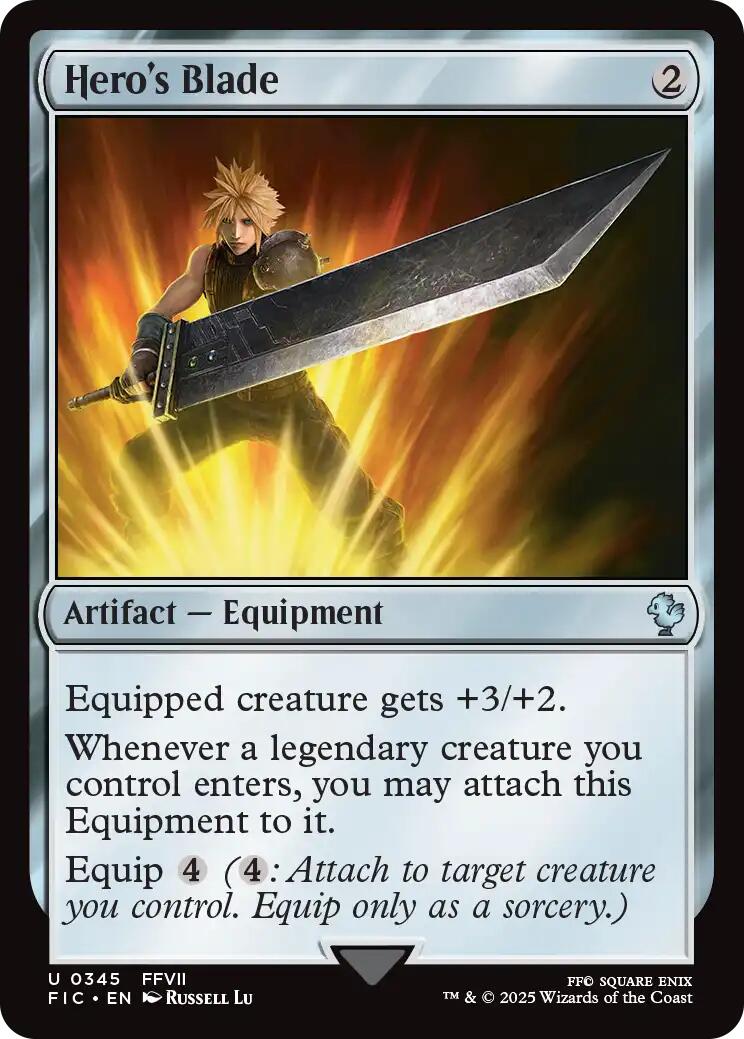 Hero's Blade (Surge Foil) [FINAL FANTASY Commander] | The CG Realm