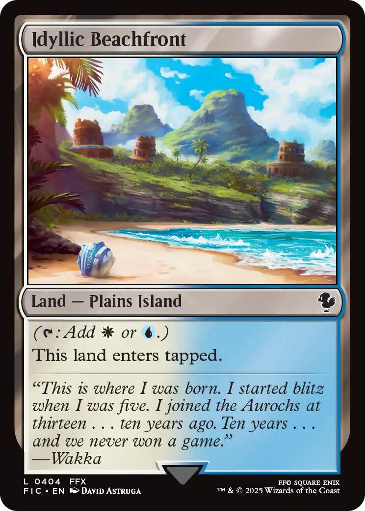 Idyllic Beachfront (Surge Foil) [FINAL FANTASY Commander] | The CG Realm
