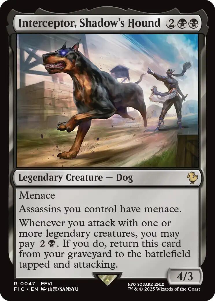 Interceptor, Shadow's Hound (Surge Foil) [FINAL FANTASY Commander] | The CG Realm
