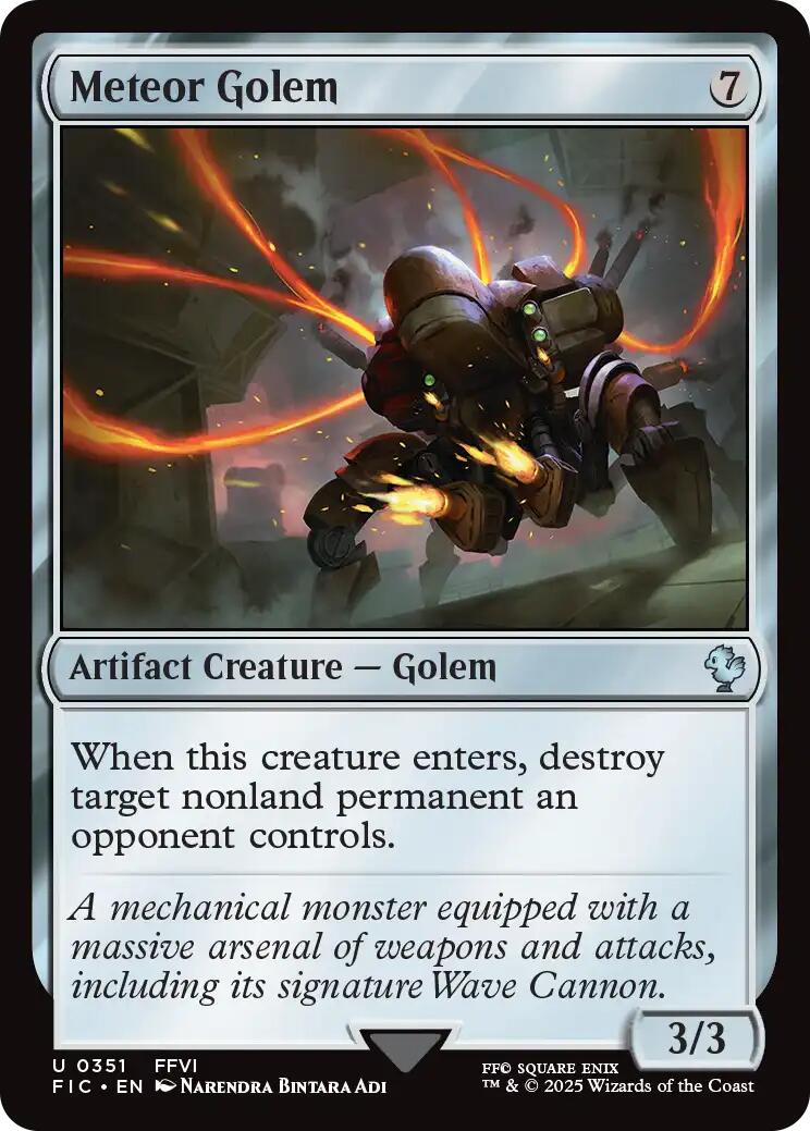Meteor Golem (Surge Foil) [FINAL FANTASY Commander] | The CG Realm