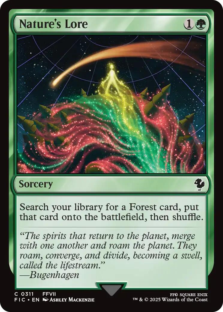Nature's Lore (Surge Foil) [FINAL FANTASY Commander] | The CG Realm