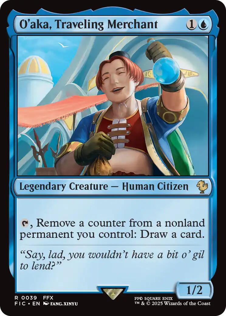 O'aka, Traveling Merchant (Surge Foil) [FINAL FANTASY Commander] | The CG Realm