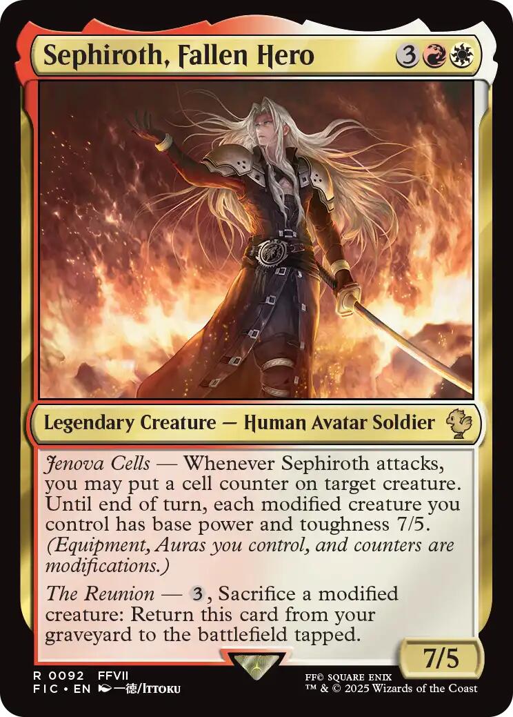 Sephiroth, Fallen Hero (Surge Foil) [FINAL FANTASY Commander] | The CG Realm