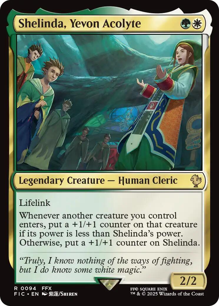 Shelinda, Yevon Acolyte (Surge Foil) [FINAL FANTASY Commander] | The CG Realm