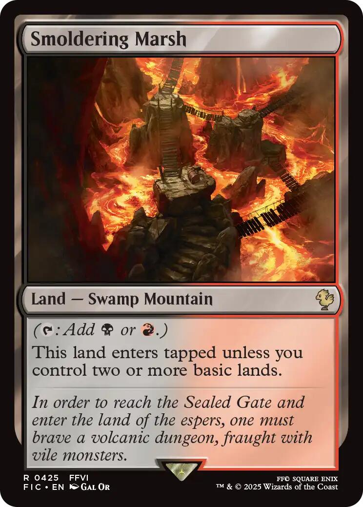 Smoldering Marsh (Surge Foil) [FINAL FANTASY Commander] | The CG Realm