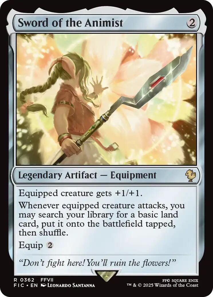 Sword of the Animist (Surge Foil) [FINAL FANTASY Commander] | The CG Realm