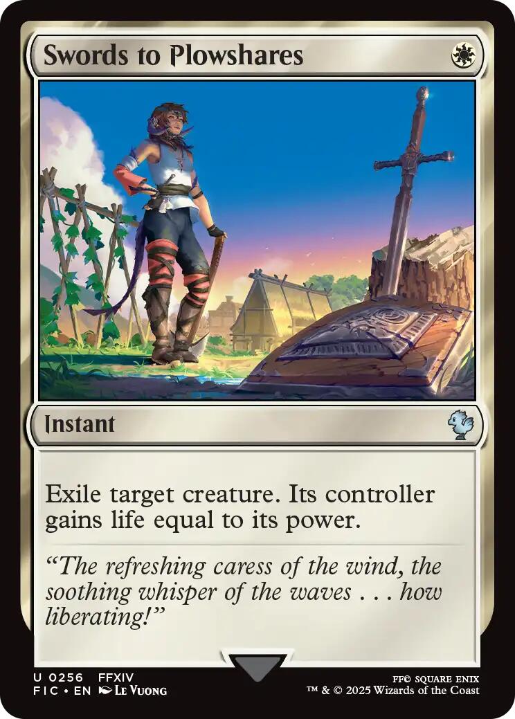 Swords to Plowshares (Surge Foil) [FINAL FANTASY Commander] | The CG Realm