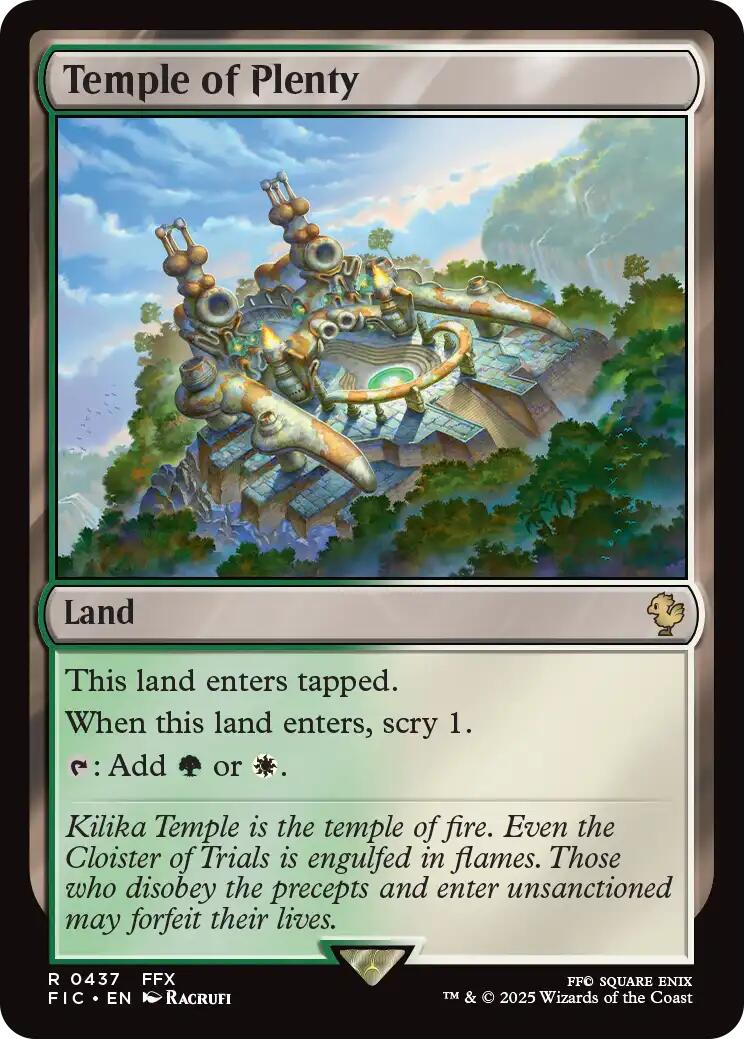 Temple of Plenty (Surge Foil) [FINAL FANTASY Commander] | The CG Realm