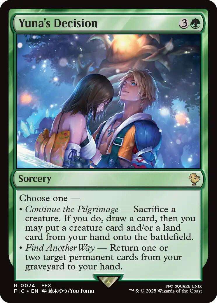 Yuna's Decision (Surge Foil) [FINAL FANTASY Commander] | The CG Realm