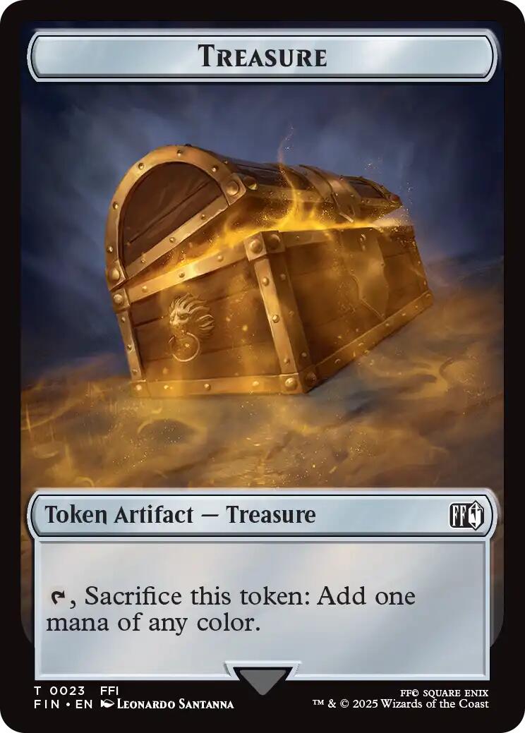 Clue // Treasure Double-Sided Token (FIC-9 // 23) - Commander: FINAL FANTASY