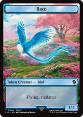 Bird // Hero (0005) Double Sided Token [FINAL FANTASY Commander Tokens] | The CG Realm