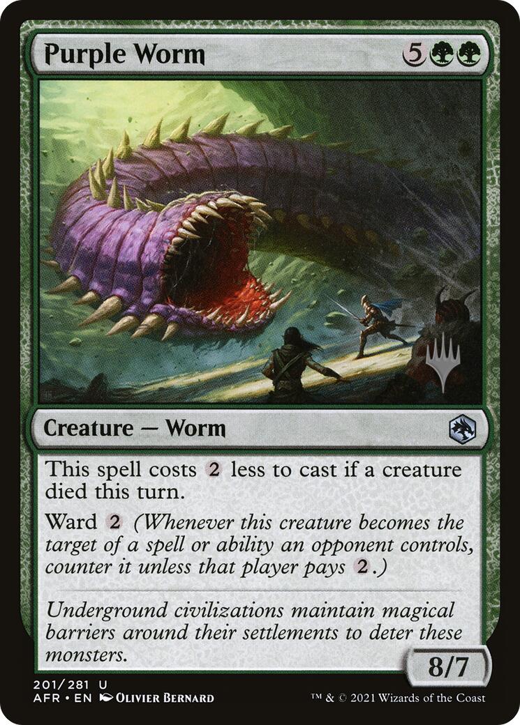 Purple Worm [Tarkir: Dragonstorm Promos] | The CG Realm