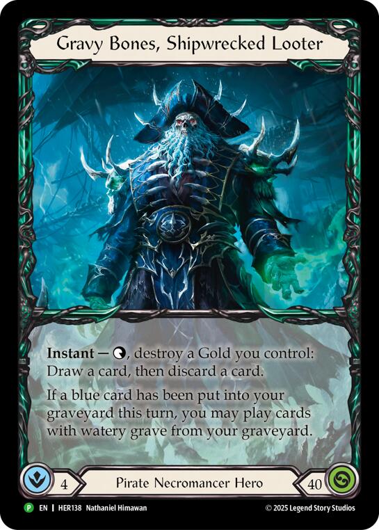 Gravy Bones, Shipwrecked Looter [HER138] (Promo)  Rainbow Foil | The CG Realm