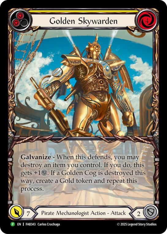 Golden Skywarden [FAB343] (Promo)  Rainbow Foil | The CG Realm