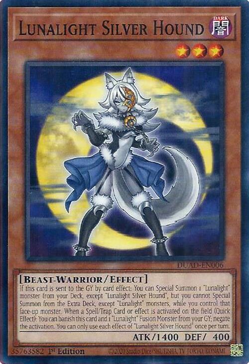 Lunalight Silver Hound [DUAD-EN006] Common | The CG Realm