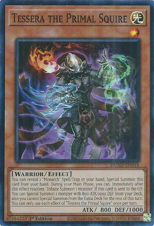 Tessera the Primal Squire [DUAD-EN018] Super Rare | The CG Realm