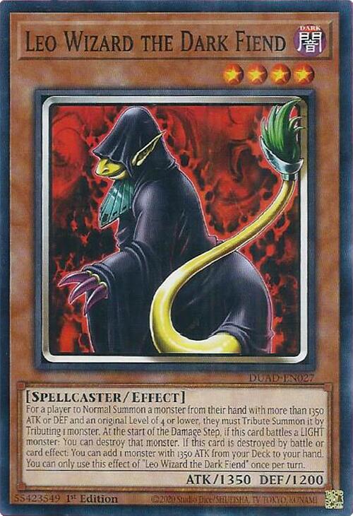 Leo Wizard the Dark Fiend [DUAD-EN027] Common | The CG Realm